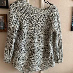 Ann Taylor LOFT knit gray sweater